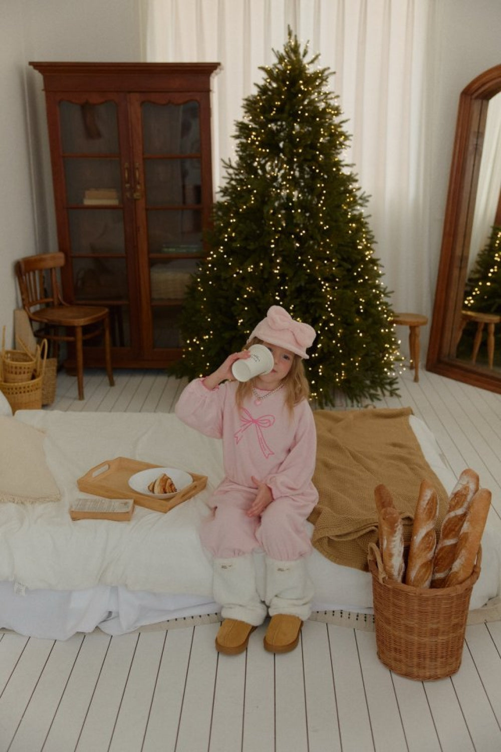 愛心口袋蝴蝶結套裝