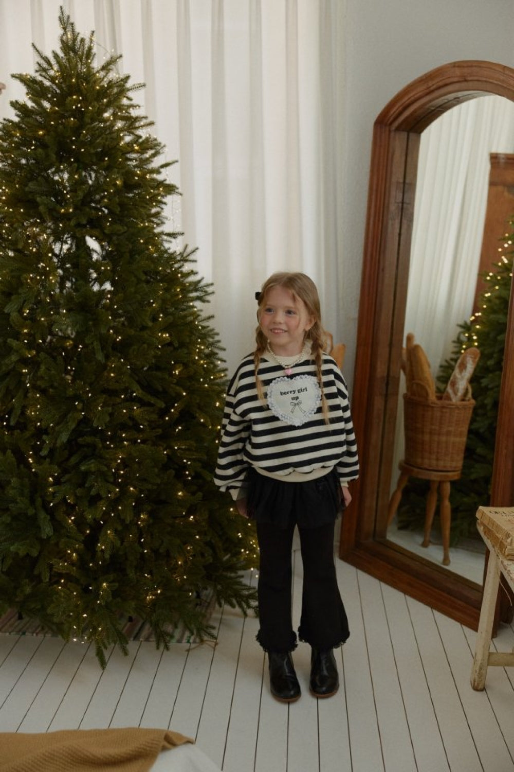 立體蝴蝶結拼接褲裙