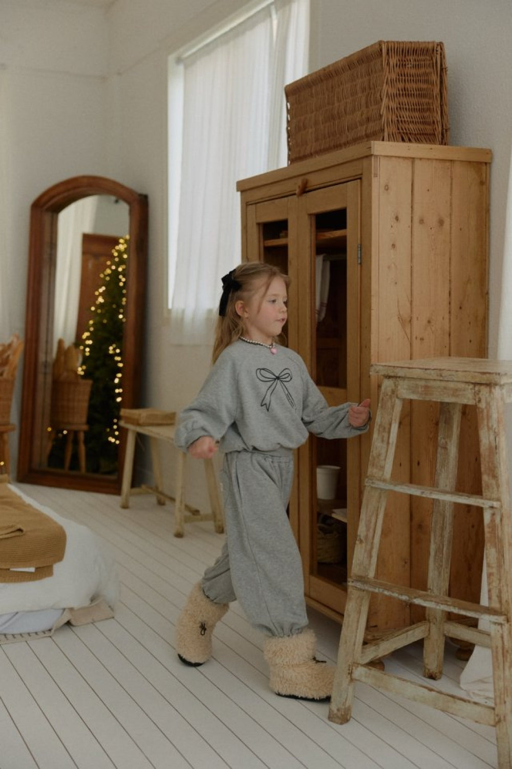 愛心口袋蝴蝶結套裝