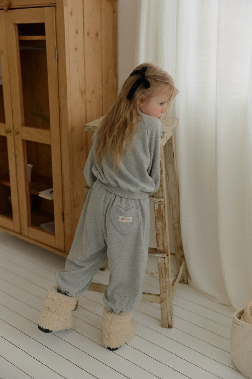 愛心口袋蝴蝶結套裝