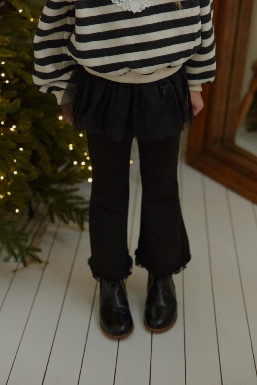 立體蝴蝶結拼接褲裙