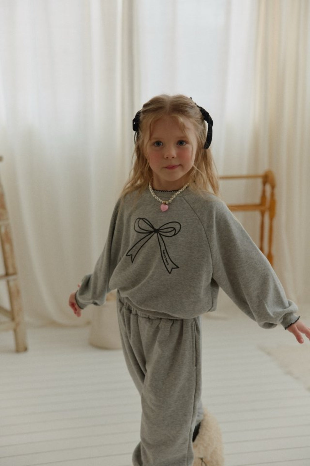 愛心口袋蝴蝶結套裝